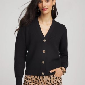 Relaxed-Fit Button-Front Cardigan