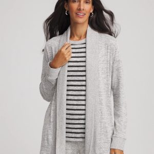 Zenergy® Rib-Trim Long Cardigan