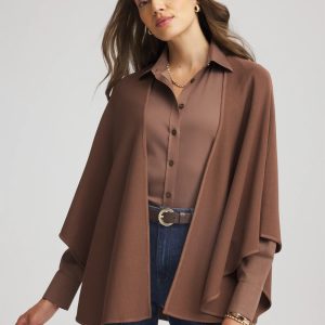 Crepe Open-Front Ruana