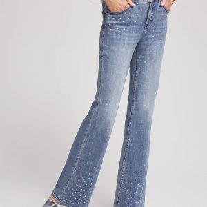 Girlfriend Embellished Flare Jeans