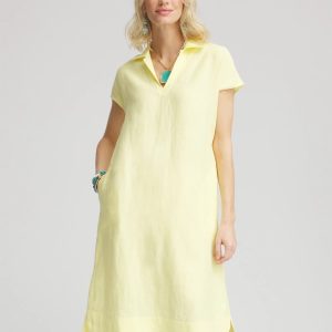 Linen Short-Sleeve Dress