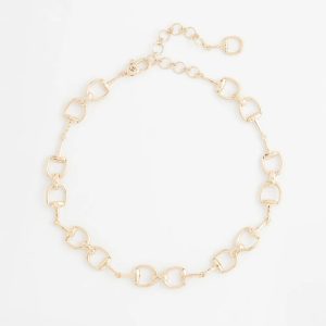Equestrian Horsebit Short Link Necklace