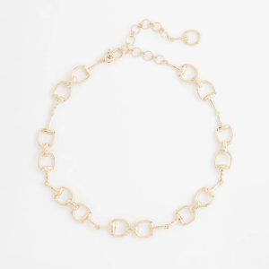 Equestrian Horsebit Short Link Necklace