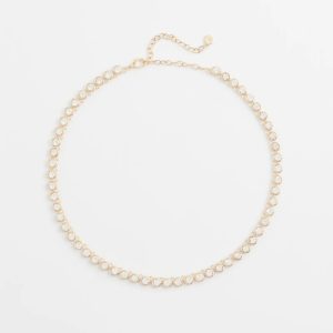 Goldtone Tennis Necklace