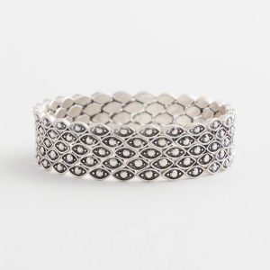 Textured Antique-Style Stretch Bracelet
