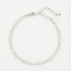 Silvertone Bamboo Collar Necklace