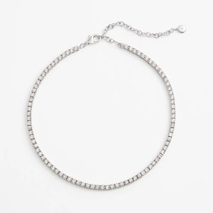Silver Tennis Necklace