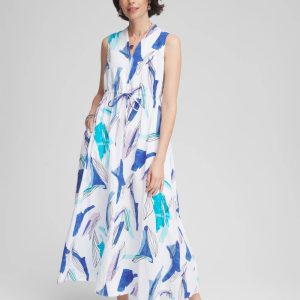 Petite Sleeveless Gauze Maxi Dress