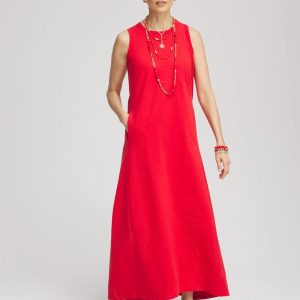 Petite Sleeveless Midi Tank Dress