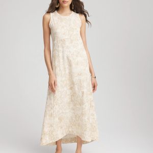 Printed Sleeveless Midi Tank Dress