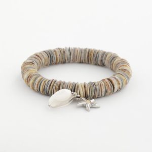 Agate Stretch Charm Bracelet