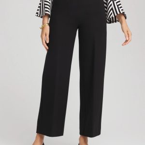 Juliet Slim Wide-Leg Cropped Pants