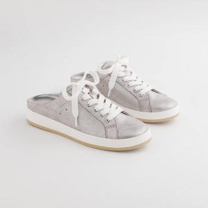 Metallic Snap Slip-On Sneakers