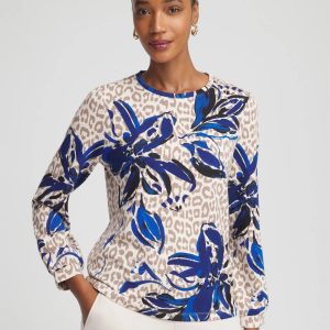 Zenergy® Scuba Animal Print Top