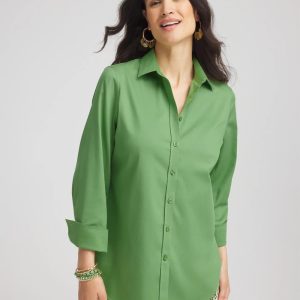 Stretch-Sateen Shirt