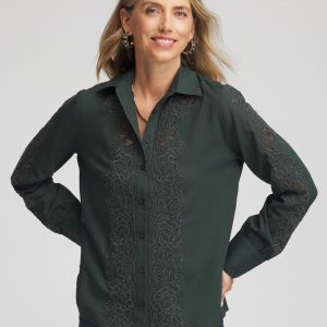Lace Cotton Voile Shirt