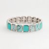 Turquoise Square Stretch Bracelet