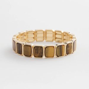 Neutral Square Stretch Bracelet