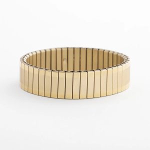 Goldtone Stretch Watchband Bracelet