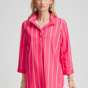 No Iron™ Stripe Buttonback Tunic