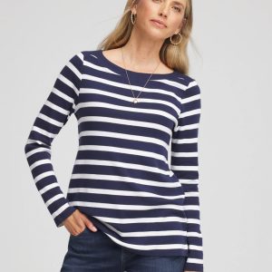 Stretch Cotton Boatneck Tunic
