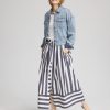 Midi Striped Skirt