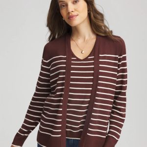 Ella Striped Long-Sleeve Cardigan