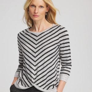 Zenergy® Striped Twist-Front Top