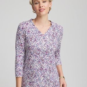 Printed Pima 3/4 Sleeve Tee