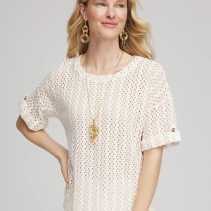 Textured Roll Cuff Tee