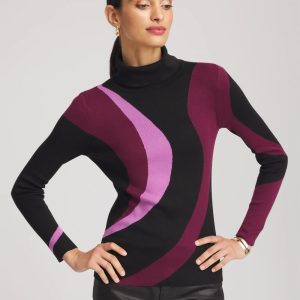 Ella Turtleneck Intarsia Sweater