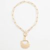 Goldtone Toggle Pendant Necklace