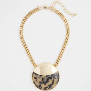 Golden Tortoise Pendant Necklace