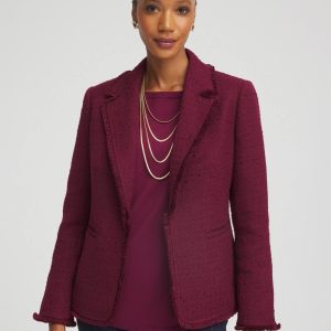 Tweed Fringe Blazer