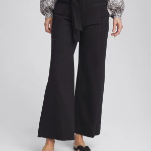 Belted Twill Utility Cropped Pants