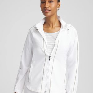 Zenergy® UPF Neema Zip-Front Caviar Trim Jacket
