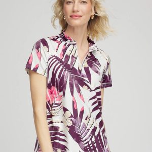 Zenergy® UPF Ruffle-Neck Polo