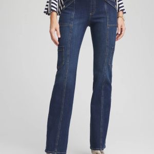 Pull-On Utility Bootcut Jeans