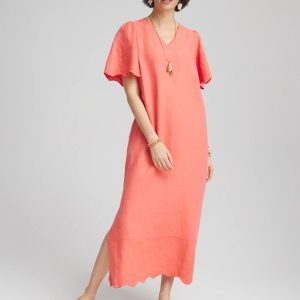 Linen V-Neck Maxi Dress