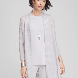 Travelers™ Zebra-Motif Metallic Cardigan