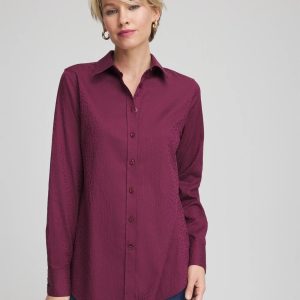 No Iron™ Jacquard Chianti Animal-Motif Shirt