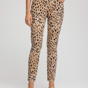 Leopard Girlfriend Slim Ankle Jeans