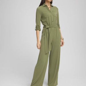 Belted Jersey Maxi Jumpsuit